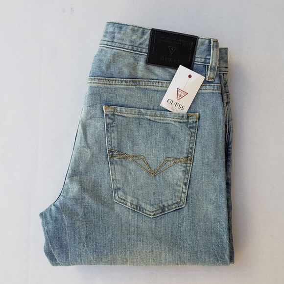 New Men's sz 30 GUESS Regular Straight Jeans - Picture 2 of 8